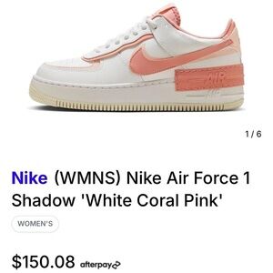 Nike Women's Air Force 1 Shadow - White and Pink